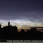 Warkworth Castle and noctilucent clouds